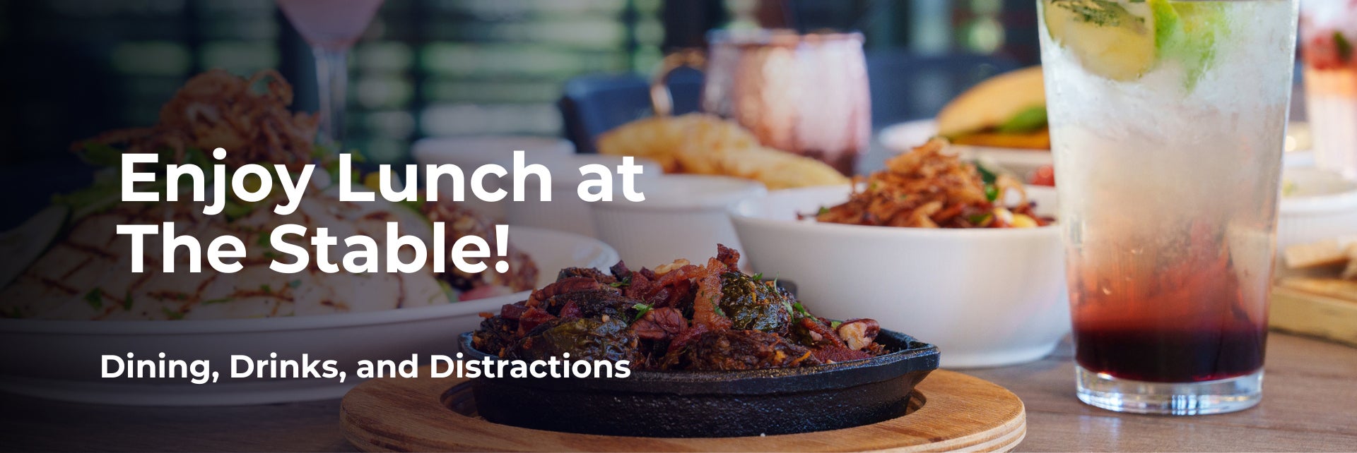 Enjoy Lunch at The Stable, Dining Drinks and Distractions