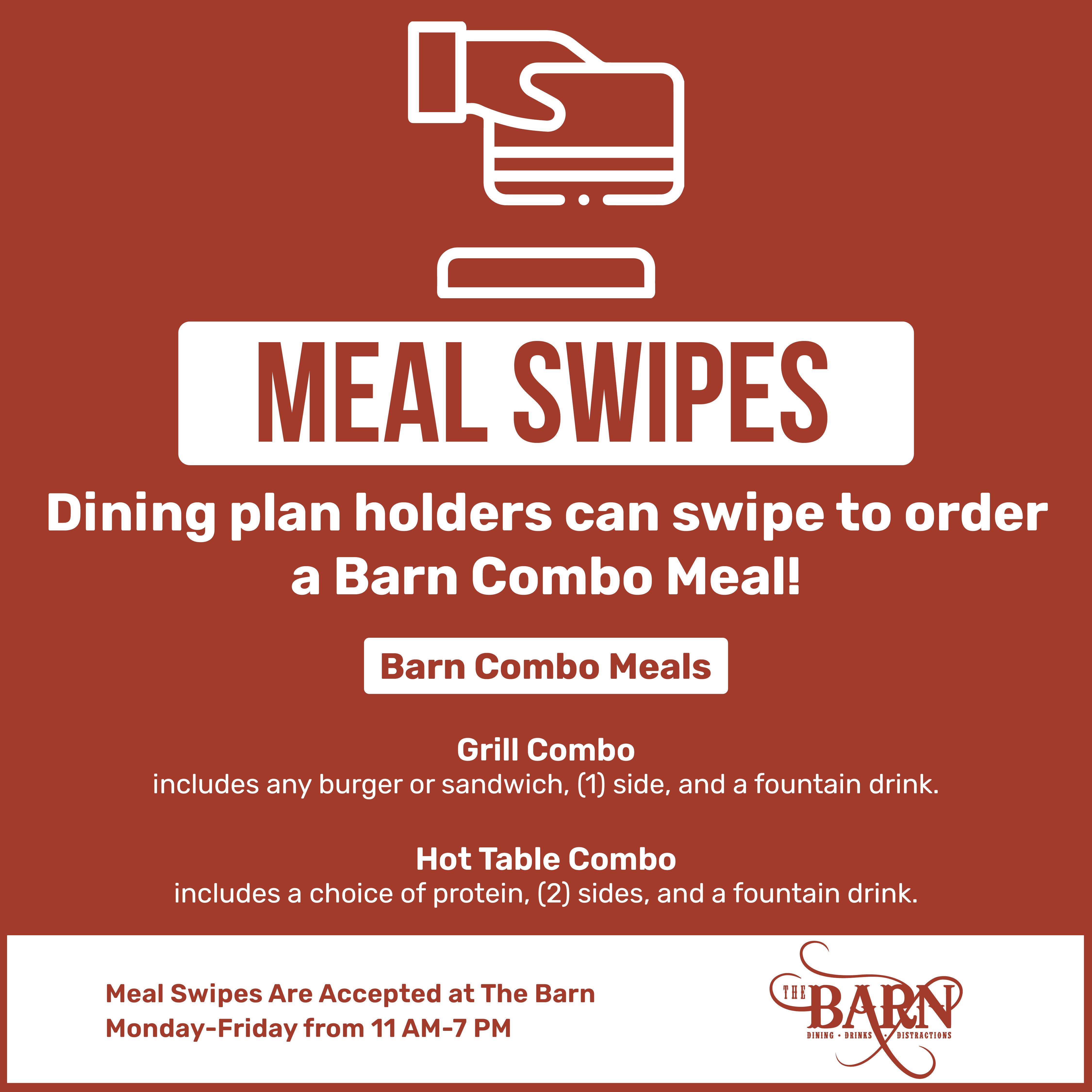 The Barn Takes Meal Swipes