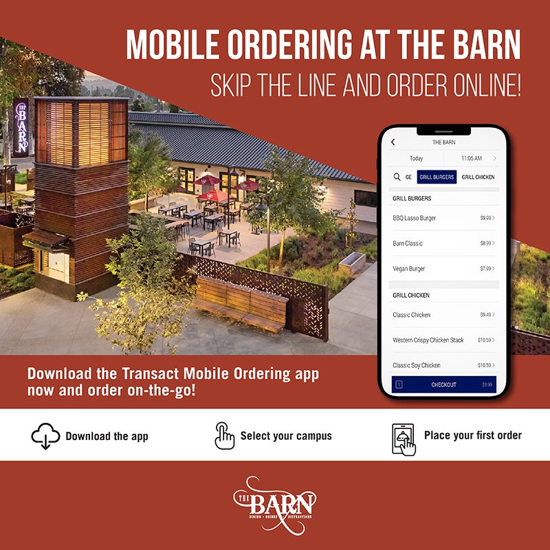 Mobile Ordering At The Barn Is Here