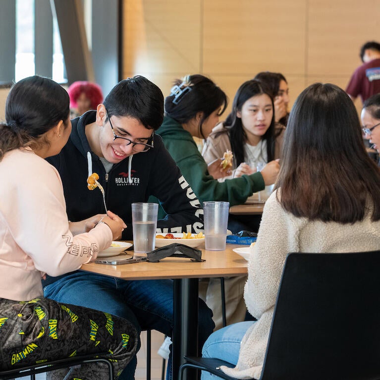 Students dining in Glasgow