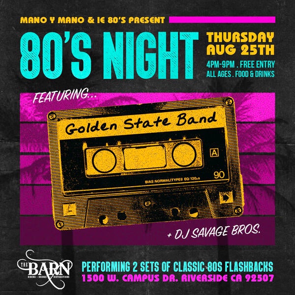 The Barn 80's Night