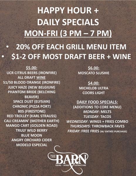 Happy Hour + Specials