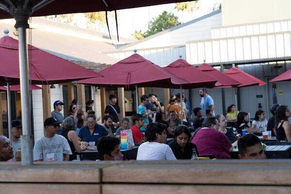 The Barn Patio Packed