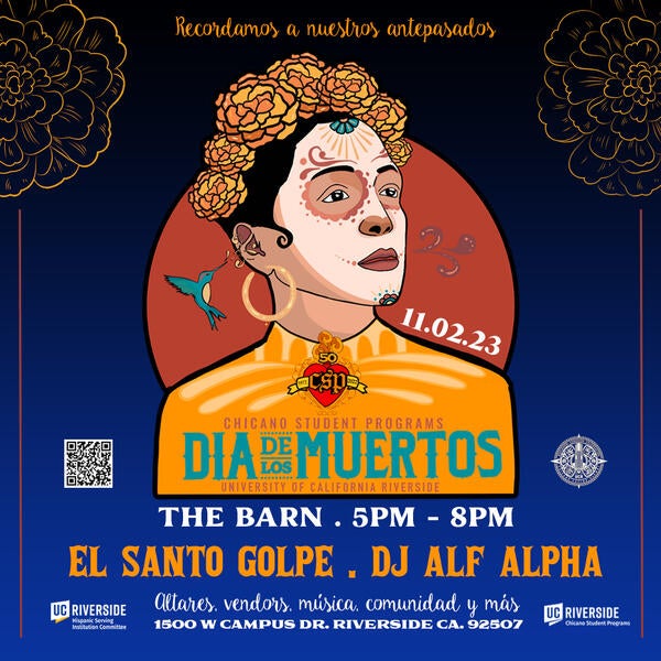 Dia De Los Muertos at The Barn, November 2, 5 pm to 8 pm El Santo Golpe and DJ Alf Alpha