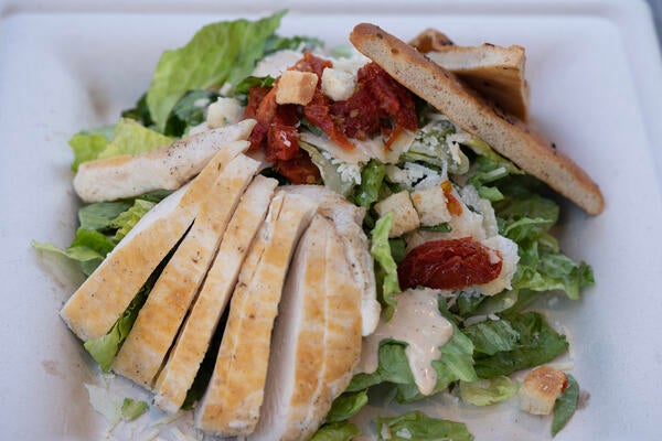 Salad with grilled chicken