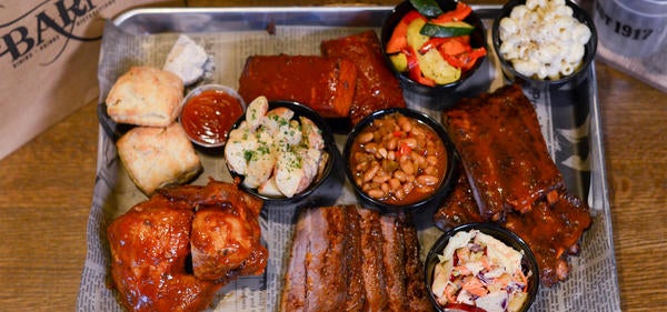 Barn BBQ Platter from Above