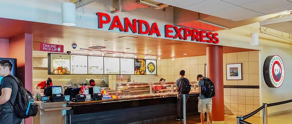 Inside Panda Express at the Food Court., This is the inside…