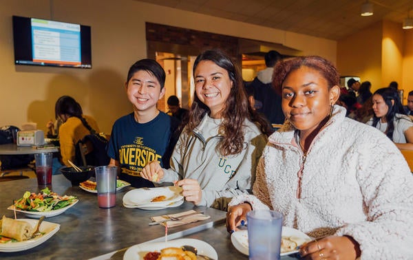 Students dining at Lothian