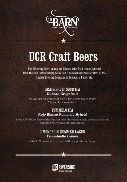 UCR Craft Beers October 2020