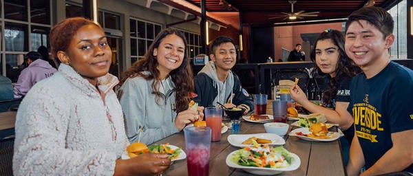 Students Dining on the Patio