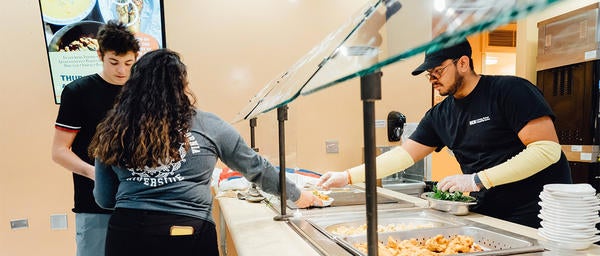 Students Getting Their Meal at A-I