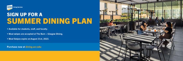 Sign Up For A Summer Dining Plan available to students, staff, and faculty