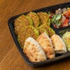 Falaffel Platter with a side of Pita Bread.