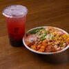 A poké bowl and drink from Hibachi San at the HUB.