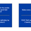 Four examples of Text N Tell feedback, including asking for Pho and a cookie pie.