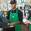 Student workers at Starbucks.
