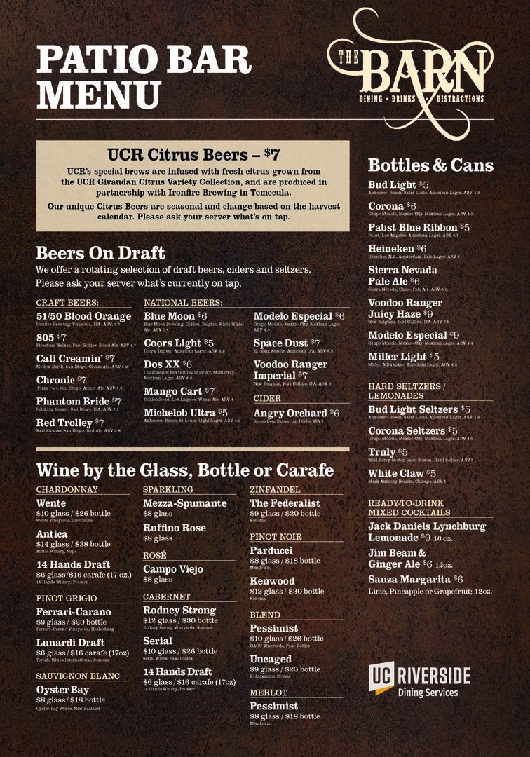 The Barn UCR Dining Services